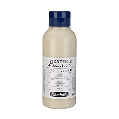 Schmincke AKADEMIE Acrylverf, Zand 250 ml, 23660027, fijn acrylverf voor kunstenaars, glanzend, zeer lichtecht en cadmiumvrij, voor acrylschilderijen, gemengde technieken Schmincke AKADEMIE Acrylverf, Zand 250 ml, 23660027, fijn acrylverf voor kunstenaars, glanzend, zeer lichtecht en cadmiumvrij, voor acrylschilderijen, gemengde technieken