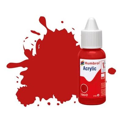 Humbrol Acrylverf nr. 60 Scarlet – mat – DB0060 Humbrol Acrylverf nr. 60 Scarlet – mat – DB0060