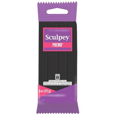 Sculpey Polyform Premo polymeerpasta, 237 ml, zwart Sculpey Polyform Premo polymeerpasta, 237 ml, zwart