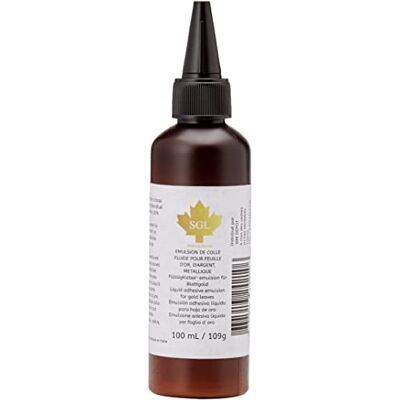 sim gold leaf Vloeibare lijmemulsie, 100 ml, voor goudfolie, zilver, metallic sim gold leaf Vloeibare lijmemulsie, 100 ml, voor goudfolie, zilver, metallic