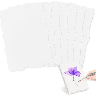 YOYEAH Handgemaakt papier A6 25 vellen handgemaakt papier aquarel textuur papier katoen papier voor wenskaarten aquarelpapier doe-het-zelf kaarten tekening letters YOYEAH Handgemaakt papier A6 25 vellen handgemaakt papier aquarel textuur papier katoen papier voor wenskaarten aquarelpapier doe-het-zelf kaarten tekening letters