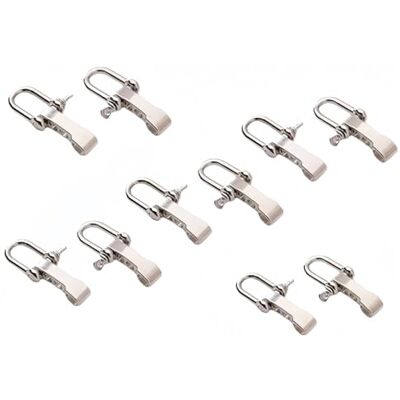 XIZHI ZYMY 10 stuks paracord-gespen van legering, verstelbaar, D-vorm, voor survivalarmband, zilver XIZHI ZYMY 10 stuks paracord-gespen van legering, verstelbaar, D-vorm, voor survivalarmband, zilver