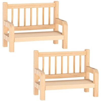 Ideen mit Herz Set van 2 miniatuurbanken van hout modelbouw accessoires voor poppenhuis knutselmateriaal decoratie DIY spoorwegmodel zitbank 10 cm x 4,4 cm x Ideen mit Herz Set van 2 miniatuurbanken van hout modelbouw accessoires voor poppenhuis knutselmateriaal decoratie DIY spoorwegmodel zitbank 10 cm x 4,4 cm x