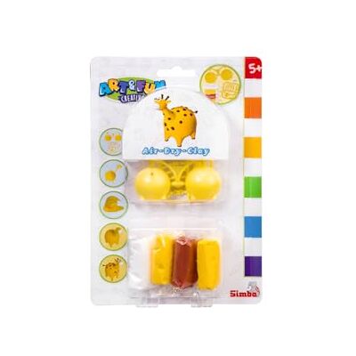 Simba Art & Fun Air Dry Giraffe klei creatieve set met luchtdrogende boetseerklei, 4 airclay-kleuren, kunststof onderdelen en instructies, knutselset voor kinderen tot Simba Art & Fun Air Dry Giraffe klei creatieve set met luchtdrogende boetseerklei, 4 airclay-kleuren, kunststof onderdelen en instructies, knutselset voor kinderen tot