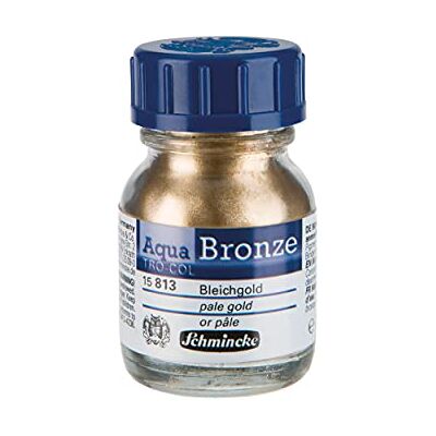 Schmincke Aqua Bronze Bleekmiddel Gold 20ml 15 813 032 glanzende metallic effecten op gouache en aquarel, papier, karton, schilderkarton, canvas Schmincke Aqua Bronze Bleekmiddel Gold 20ml 15 813 032 glanzende metallic effecten op gouache en aquarel, papier, karton, schilderkarton, canvas