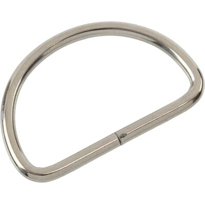 AERZETIX Set van 12 halve maan "D" ringen lussen 30 x 2,5 mm accessoire voor handtasriemen knutselproject zakje decoratie zilver gekleurd metaal AERZETIX Set van 12 halve maan "D" ringen lussen 30 x 2,5 mm accessoire voor handtasriemen knutselproject zakje decoratie zilver gekleurd metaal