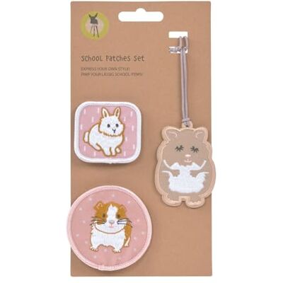 Lässig Set van hangers en patches (3 stuks) met drukknop / schoolpatches set Cuddly Pet Lässig Set van hangers en patches (3 stuks) met drukknop / schoolpatches set Cuddly Pet
