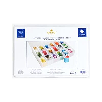 DMC Floss/Embroidery Thread Bobbin Storage Box inc 50 Empty Bobbins DMC Floss/Embroidery Thread Bobbin Storage Box inc 50 Empty Bobbins