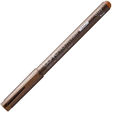 Copic Multiliner Brown 0,03 mm, tekenstift met pigmentinkt, water- en alcoholbestendig, professionele fineliner voor schetsen, illustraties en outlines Copic Multiliner Brown 0,03 mm, tekenstift met pigmentinkt, water- en alcoholbestendig, professionele fineliner voor schetsen, illustraties en outlines