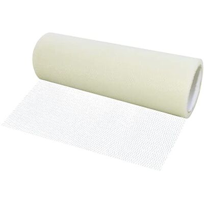 AERZETIX C55237 tule net, 15 cm x 9 m, kleur: crème, voor naaien, handwerk, decoratie AERZETIX C55237 tule net, 15 cm x 9 m, kleur: crème, voor naaien, handwerk, decoratie