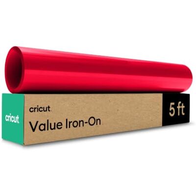 Cricut Value opstrijkbaar, rood, 30,5 cm x 1,5 m (1) Cricut Value opstrijkbaar, rood, 30,5 cm x 1,5 m (1)
