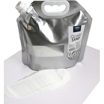 Paintersisters ® Fijn wit kwartszand, 1 kg, artistieke kwaliteit, mengbaar met structuurpasta en acrylverf, korrel 0,2 tot 0,3 mm Paintersisters ® Fijn wit kwartszand, 1 kg, artistieke kwaliteit, mengbaar met structuurpasta en acrylverf, korrel 0,2 tot 0,3 mm