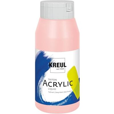 KREUL 17041 Solo Goya Triton acrylverf lichtroze, 750 ml fles, snel en mat drogend, verf op waterbasis, in studiokwaliteit, veelzijdig inzetbaar, goed dekkend en zuinig KREUL 17041 Solo Goya Triton acrylverf lichtroze, 750 ml fles, snel en mat drogend, verf op waterbasis, in studiokwaliteit, veelzijdig inzetbaar, goed dekkend en zuinig