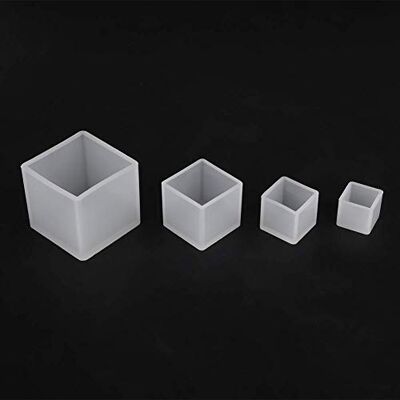 Hztyyier 4 stuks vierkante harsvormen, siliconen vormen voor sieraden en doe-het-zelf, handwerk, 2,5/3/4/5,5 cm Hztyyier 4 stuks vierkante harsvormen, siliconen vormen voor sieraden en doe-het-zelf, handwerk, 2,5/3/4/5,5 cm