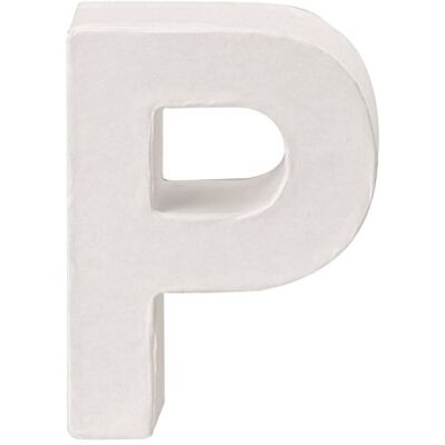 GLOREX Kartonnen letter P, FSC Mix, wit, 10 x 7 x 3,5 cm GLOREX Kartonnen letter P, FSC Mix, wit, 10 x 7 x 3,5 cm