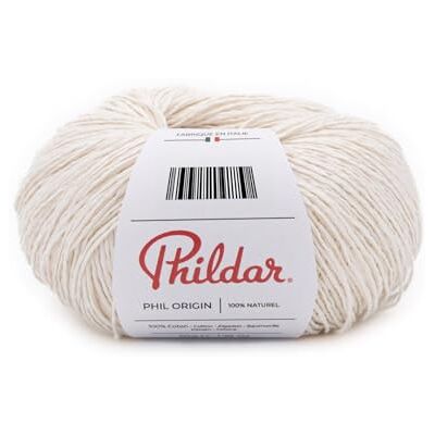 Phildar Phil Origin wol wol voor haken en breien 100% katoen naald nr. 3 kleur wit Phildar Phil Origin wol wol voor haken en breien 100% katoen naald nr. 3 kleur wit