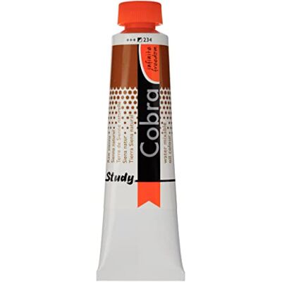 Cobra Study olieverf, waterverdunbaar, tube 40 ml, natuurlijke Sienna 234 Cobra Study olieverf, waterverdunbaar, tube 40 ml, natuurlijke Sienna 234