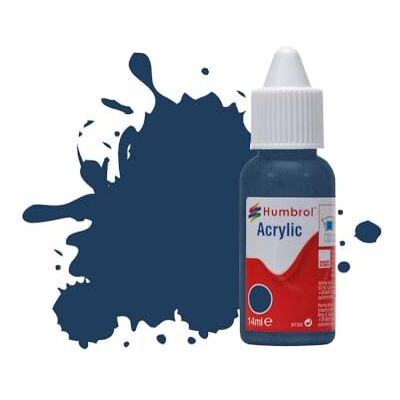 Humbrol Acrylverf voor modelbouw, DB0104 nr. 104, Oxford-blauw, mat (14 ml), acrylverf voor modellen, kunststof, metaal, hout, glas, keramiek en meer, verffles Humbrol Acrylverf voor modelbouw, DB0104 nr. 104, Oxford-blauw, mat (14 ml), acrylverf voor modellen, kunststof, metaal, hout, glas, keramiek en meer, verffles
