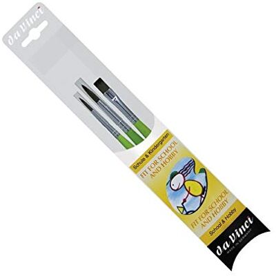 da Vinci penseelset, 3 stuks, voor school en vrije tijd da Vinci penseelset, 3 stuks, voor school en vrije tijd