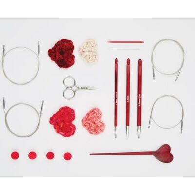 KnitPro Tunesische haakset 10 rode houten haken 3,0-8,0 mm 4 draaibare kabels 50 cm-90 cm, eindkappen, wolnaalden, schaar en sjaalden, complete set voor haakliefhebbers KnitPro Tunesische haakset 10 rode houten haken 3,0-8,0 mm 4 draaibare kabels 50 cm-90 cm, eindkappen, wolnaalden, schaar en sjaalden, complete set voor haakliefhebbers