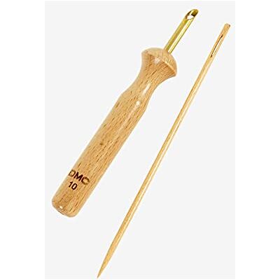 DMC Punch naald 1 gereedschap 1 houten naald, stalen punt en houten handvat Maat 10 DMC Punch naald 1 gereedschap 1 houten naald, stalen punt en houten handvat Maat 10
