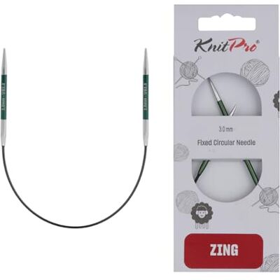 KnitPro Zing vaste breinaalden rondbreinaalden 22,5 cm x 3 mm KnitPro Zing vaste breinaalden rondbreinaalden 22,5 cm x 3 mm