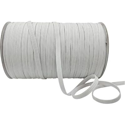 Creative 200 meter elastische band voor maskers, dun elastisch lint, platte elastische band, witte stof voor naaien en knutselen, elastisch naaikoord (200 m x 6 mm), wit Creative 200 meter elastische band voor maskers, dun elastisch lint, platte elastische band, witte stof voor naaien en knutselen, elastisch naaikoord (200 m x 6 mm), wit