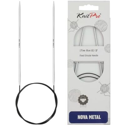 KnitPro Nova rondbreinaalden, 50 cm x 2,75 mm, zilverkleurig KnitPro Nova rondbreinaalden, 50 cm x 2,75 mm, zilverkleurig
