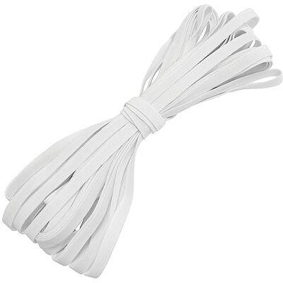 AERZETIX C67239 Plat geweven elastiek 10 m Breedte 8 mm Kleur Wit Polyester en Latex Productie van fournituren Naaien Kleding Stof Riem Broek Rok AERZETIX C67239 Plat geweven elastiek 10 m Breedte 8 mm Kleur Wit Polyester en Latex Productie van fournituren Naaien Kleding Stof Riem Broek Rok