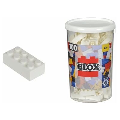Simba 104118915 – bouwstenenset – blok 8-100 stuks – wit Simba 104118915 – bouwstenenset – blok 8-100 stuks – wit
