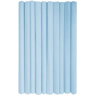 Interdruk 10 rollen crêpepapier voor kinderen, knutselen en decoreren Set van 10 spoelen (50 cm x 200 cm, 28 g/m²) 37 pastel duifblauw Interdruk 10 rollen crêpepapier voor kinderen, knutselen en decoreren Set van 10 spoelen (50 cm x 200 cm, 28 g/m²) 37 pastel duifblauw