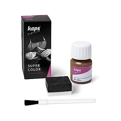 Kaps Verf voor Leren Schoenen, Tassen en Textiel, Met Spons en Kwast, Super Color, 70 Kleuren (157 Leder) 25 ml - 0,85 fl. Oz. Kaps Verf voor Leren Schoenen, Tassen en Textiel, Met Spons en Kwast, Super Color, 70 Kleuren (157 Leder) 25 ml - 0,85 fl. Oz.