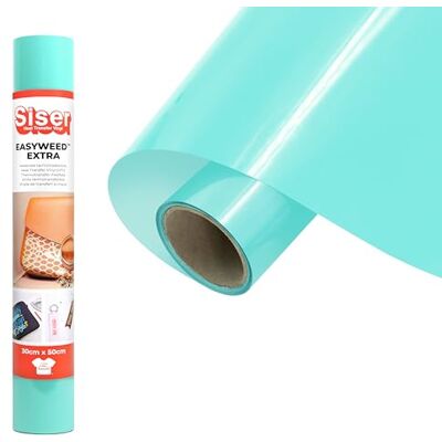 SISER ® EasyWeed® Extra zeewater, 30 x 0,5 m, warmteoverdracht vinyl voor het personaliseren van nylon, leer, behandelde stoffen SISER ® EasyWeed® Extra zeewater, 30 x 0,5 m, warmteoverdracht vinyl voor het personaliseren van nylon, leer, behandelde stoffen