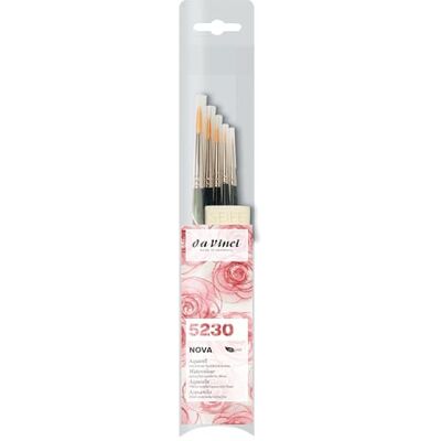 da Vinci Watercolor Series 5230 Nova penseelset, synthetisch met plantaardige oliekwast, zeep, meerdere maten, 5 penselen (serie 1570) da Vinci Watercolor Series 5230 Nova penseelset, synthetisch met plantaardige oliekwast, zeep, meerdere maten, 5 penselen (serie 1570)