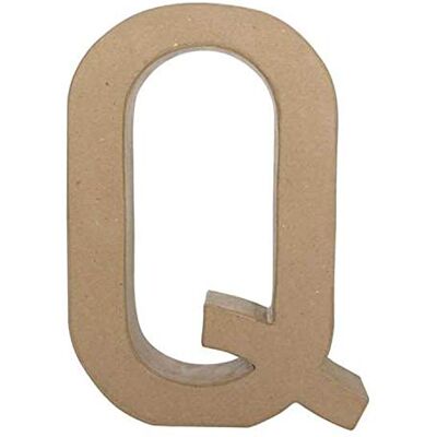 décopatch Art.nr. AC410O Alfabet van papier-maché Grappige kleine letter "Q" Plezier om te decoreren met decopatch-papier Lijm & lak Bruin 5 x 22 x 23 cm décopatch Art.nr. AC410O Alfabet van papier-maché Grappige kleine letter "Q" Plezier om te decoreren met decopatch-papier Lijm & lak Bruin 5 x 22 x 23 cm