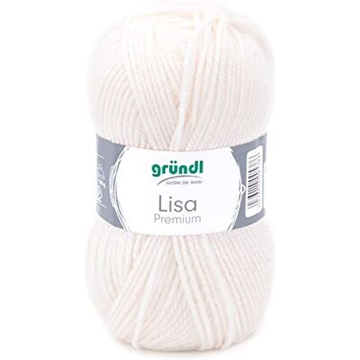 Gründl 760-02 draad, acryl, crème, 3,5-4,5 mm Gründl 760-02 draad, acryl, crème, 3,5-4,5 mm