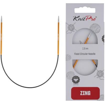 KnitPro Zing vaste breinaalden rondbreinaalden 22,5 cm x 2,25 mm KnitPro Zing vaste breinaalden rondbreinaalden 22,5 cm x 2,25 mm