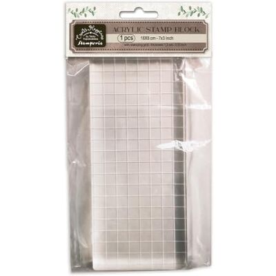 Stamperia Acryl stempelblok voor scrapbooking, albums, kaarten maken, enz. Lichtgewicht voor comfortabel en nauwkeurig handwerk, lasergesneden rooster voor eenvoudige uitlijning, gemakkelijk te Stamperia Acryl stempelblok voor scrapbooking, albums, kaarten maken, enz. Lichtgewicht voor comfortabel en nauwkeurig handwerk, lasergesneden rooster voor eenvoudige uitlijning, gemakkelijk te