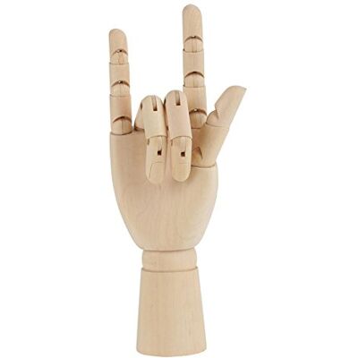 Smandy Houten hand model, flexibele houten beweegbare vrouwen mannequin hand kunstenaar model scharnierend houten sculptuur voor tekenen tekening schilderij kunstwerk kantoor decoratie (10 inch rechte hand) Smandy Houten hand model, flexibele houten beweegbare vrouwen mannequin hand kunstenaar model scharnierend houten sculptuur voor tekenen tekening schilderij kunstwerk kantoor decoratie (10 inch rechte hand)