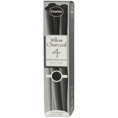 Speedball Coates Artiest, natuurlijke wilgenhoutskool, zwart, 4 stuks (1 stuk) Speedball Coates Artiest, natuurlijke wilgenhoutskool, zwart, 4 stuks (1 stuk)