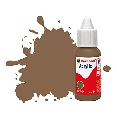 Humbrol DB0029 No 29 Dark Earth Acrylverf, mat (14 ml), acrylverf voor modellen, kunststof, metaal, hout, glas, keramiek en meer, verffles Humbrol DB0029 No 29 Dark Earth Acrylverf, mat (14 ml), acrylverf voor modellen, kunststof, metaal, hout, glas, keramiek en meer, verffles