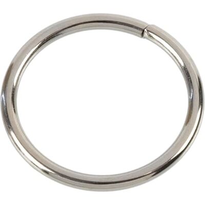 AERZETIX Set van 12 ronde metalen ringen Ø 25 x 2,5 mm in de kleur zilver voor fournituren, naaitassen, creatieve projecten, het maken van handvatten en verschillende decoraties AERZETIX Set van 12 ronde metalen ringen Ø 25 x 2,5 mm in de kleur zilver voor fournituren, naaitassen, creatieve projecten, het maken van handvatten en verschillende decoraties