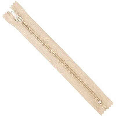 AERZETIX Set van 12 spiraalritssluitingen nr. 5 20 cm niet scheidbaar met schuiver van nylon polyester metaal kleur lichtbeige reparatie naad voor textielproductie AERZETIX Set van 12 spiraalritssluitingen nr. 5 20 cm niet scheidbaar met schuiver van nylon polyester metaal kleur lichtbeige reparatie naad voor textielproductie