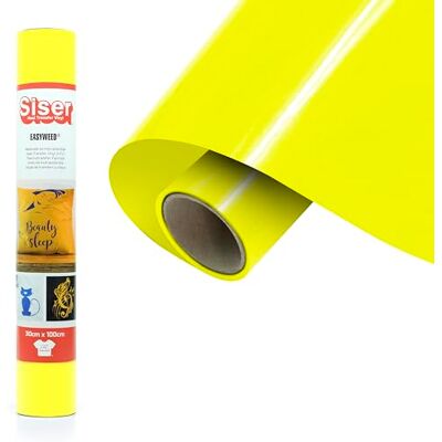SISER ® EasyWeed® Fluo geel, 30 cm x 1 m thermotransfer-vinyl voor het personaliseren van stoffen SISER ® EasyWeed® Fluo geel, 30 cm x 1 m thermotransfer-vinyl voor het personaliseren van stoffen