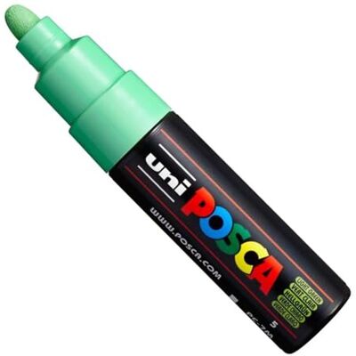 posca Uni PC-7M Paint Marker Marker, brede punt 4,5-5,5 mm, 15 kleuren, lichtgroen posca Uni PC-7M Paint Marker Marker, brede punt 4,5-5,5 mm, 15 kleuren, lichtgroen