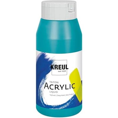 KREUL Solo Goya Triton 17046 acrylverf, 750 ml, sneldrogend, mat, op waterbasis in studiokwaliteit, veelzijdig inzetbaar, goed dekkend, zuinig KREUL Solo Goya Triton 17046 acrylverf, 750 ml, sneldrogend, mat, op waterbasis in studiokwaliteit, veelzijdig inzetbaar, goed dekkend, zuinig