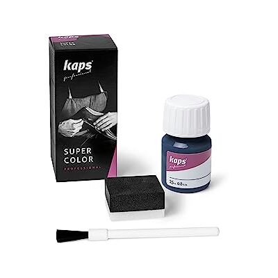 Kaps Verf voor schoenen en leren tassen en textiel, met spons en kwast, Super Color, 70 kleuren (116 Minuit) 25ml - 0.85 fl. Oz. Kaps Verf voor schoenen en leren tassen en textiel, met spons en kwast, Super Color, 70 kleuren (116 Minuit) 25ml - 0.85 fl. Oz.