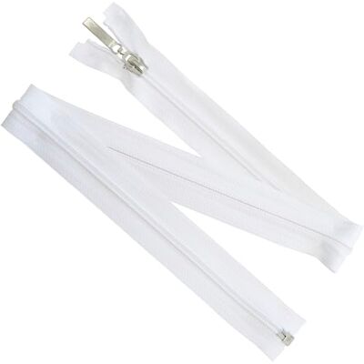 AERZETIX Set van 6 spiraalritssluitingen nr. 5 60 cm deelbaar met decoratieve trekker metaal nylon polyester kleur wit naaien creaties DIY kleding AERZETIX Set van 6 spiraalritssluitingen nr. 5 60 cm deelbaar met decoratieve trekker metaal nylon polyester kleur wit naaien creaties DIY kleding