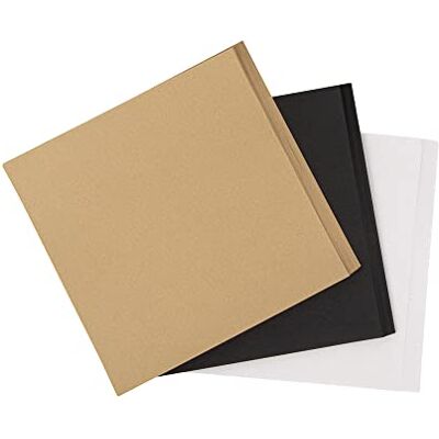 Rayher 100 stuks origami vouwvellen, 20 x 20 cm, 80-100 g/m², 3 verschillende kleuren, zwart/wit/kraftpapier, dubbelzijdig, vouwpapier voor kinderen en volwassenen, 67372999 Rayher 100 stuks origami vouwvellen, 20 x 20 cm, 80-100 g/m², 3 verschillende kleuren, zwart/wit/kraftpapier, dubbelzijdig, vouwpapier voor kinderen en volwassenen, 67372999