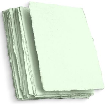 WANDERINGS Handgemaakt groen A5 gemengd papier met franjes rand 21 x 15 cm – 150 g/m² – kleurrijk textuurpapier, koudgeperst, gemaakt van gerecycled katoen voor het maken van kaarten, aquarel, 50 vellen, WANDERINGS Handgemaakt groen A5 gemengd papier met franjes rand 21 x 15 cm – 150 g/m² – kleurrijk textuurpapier, koudgeperst, gemaakt van gerecycled katoen voor het maken van kaarten, aquarel, 50 vellen,